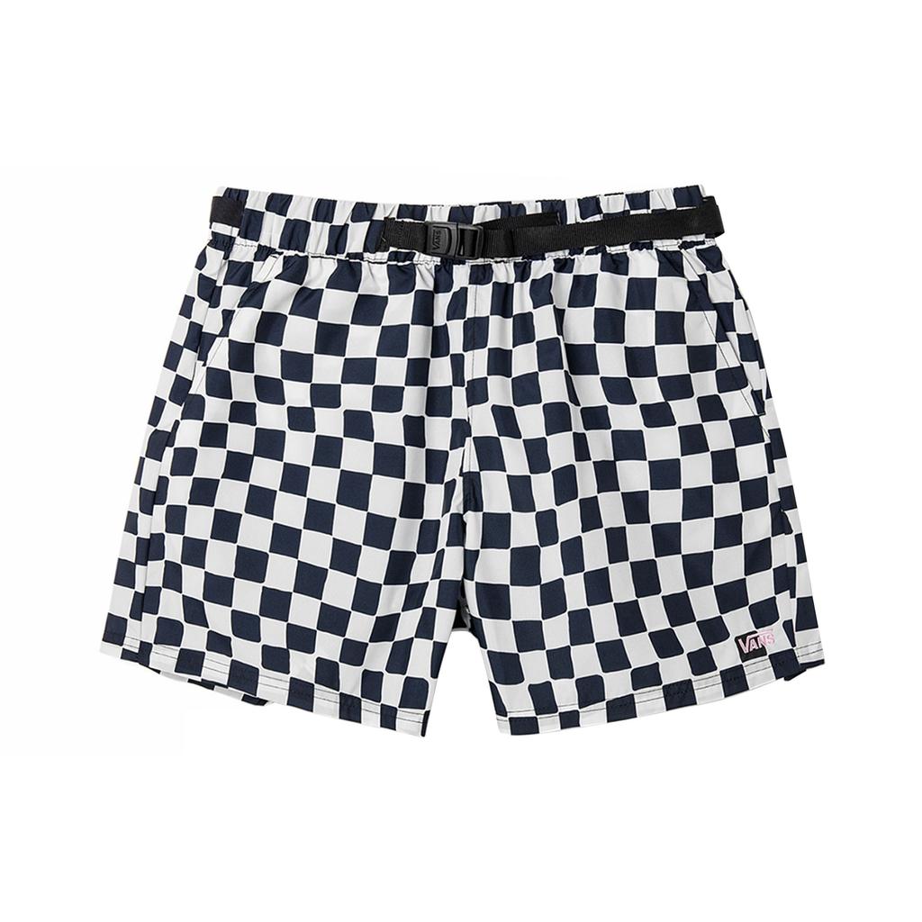Vans Checkerboard Woven Casual Straight Leg Shorts Women shorts Black VN0A5DTQYS3