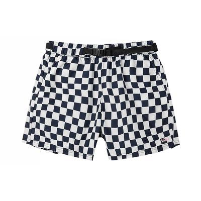Checkerboard Woven Casual Straight Leg Shorts Women Shorts Black VN0A5DTQYS3