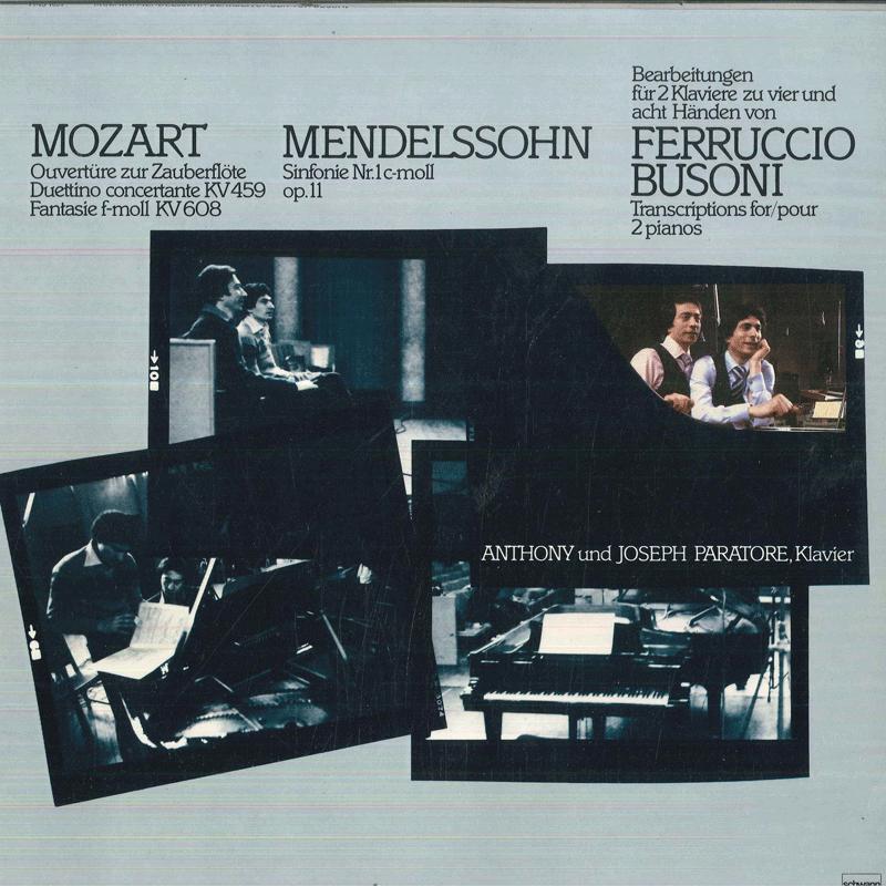 

LP Record FERRUCCIO BUSONI ANTHONY UND JOSEP Mozart Ouverture Zur Zauberflote D VMS1031 KOCH SCHWANN MU 198 Germany Classical Used
