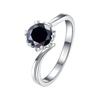 Bague Ringen S925 Set With D Color Moissanite Classic Six Claws One Carat Snowflake Women's 18-karat Gold Plated Ring
