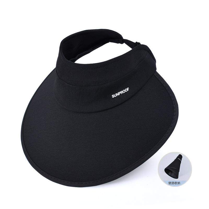 Summer vinyl large brim sunshade sunscreen hat children's outdoor fashion versatile Korean version foldable empty top sun hat