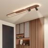 Minimalist Chinese Style Wood Grain Ceiling Spotlight for Hallway, Living Room, Entrance, or Cloakroom