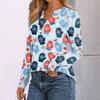 Women's Christmas Print Long Sleeve Shirt Elegant Casual Holiday Top