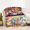 Christmas Village Lights Customize Your Name Blanket Gift Customizable Blanket Soft & Cozy Throw For Bed Picnics Seaside Office Chair All-Season Use