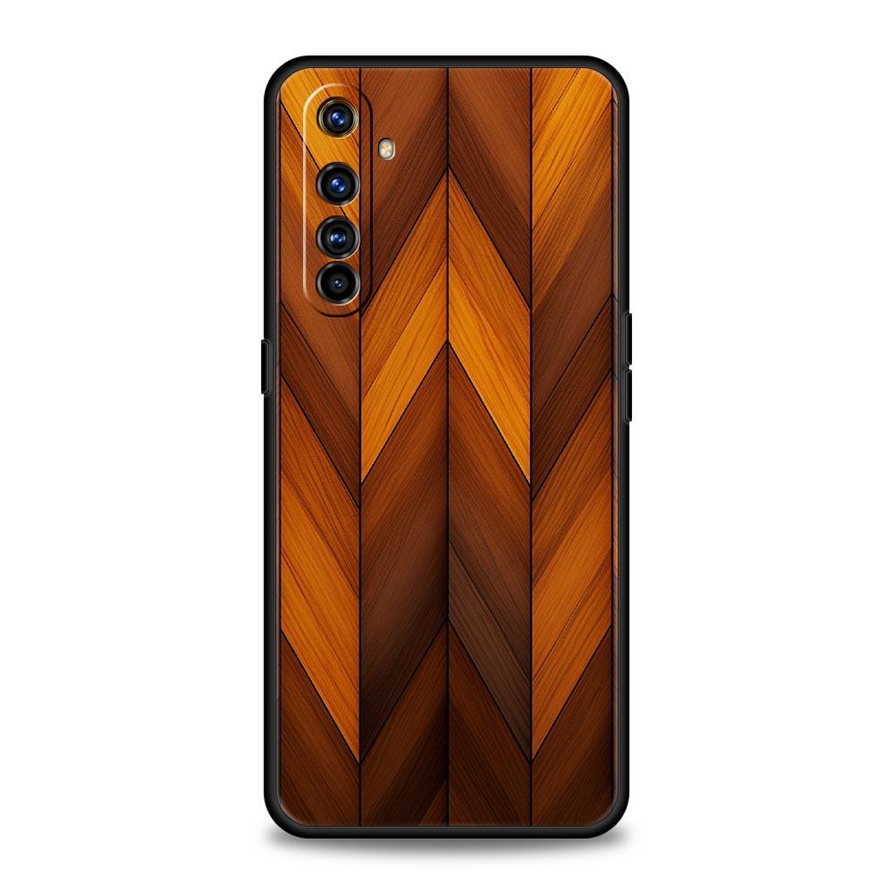 Luxury Vintage Wood Grain Pattern Case For Realme C67 C63 C55 C53 C35 C25 C21 GT 2 3 5 6 10 11 12 13 Pro 5G Soft TPU Phone Cover