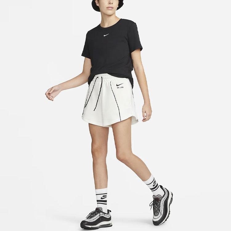 Nike Solid Color Round Neck Short Sleeve T-Shirt Women tops Black DX7905-010