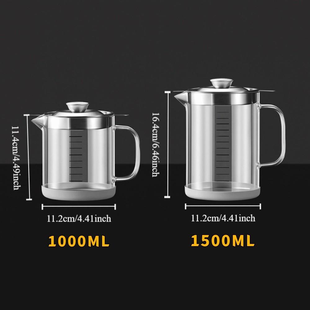 Fine Mesh Kitchen Seasoning Tank 1L/1.5L Capacity Grease Container  Restaurant