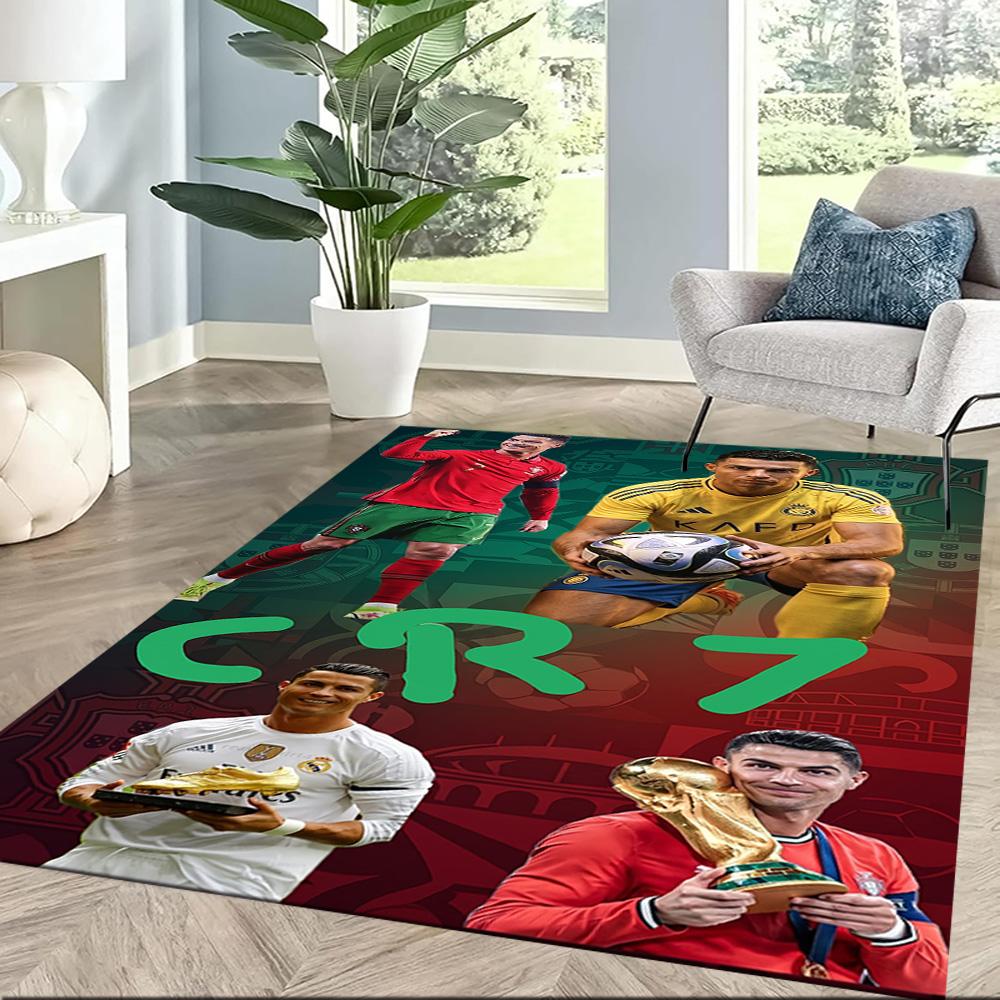 Cristiano Ronaldo 121 Teppich Büroteppich Design für Balkon Arbeitszimmer Eingangsbereich Außen rutschfester Teppich Anime Bürodekoration Geschenk für Festivals