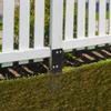 U-Shape Post Base Holder for Fence and Gazebo Construction, Black Modern Design, 1-Piece Furniture Foot Pad with Iron Base