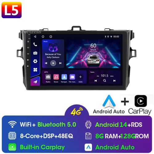9" Android14Car Stereo Radio for Toyota Corolla E140/150 2007 2008 2009 2010 2011 2012 2013 Multimedia Player 2 Din DVD Speaker