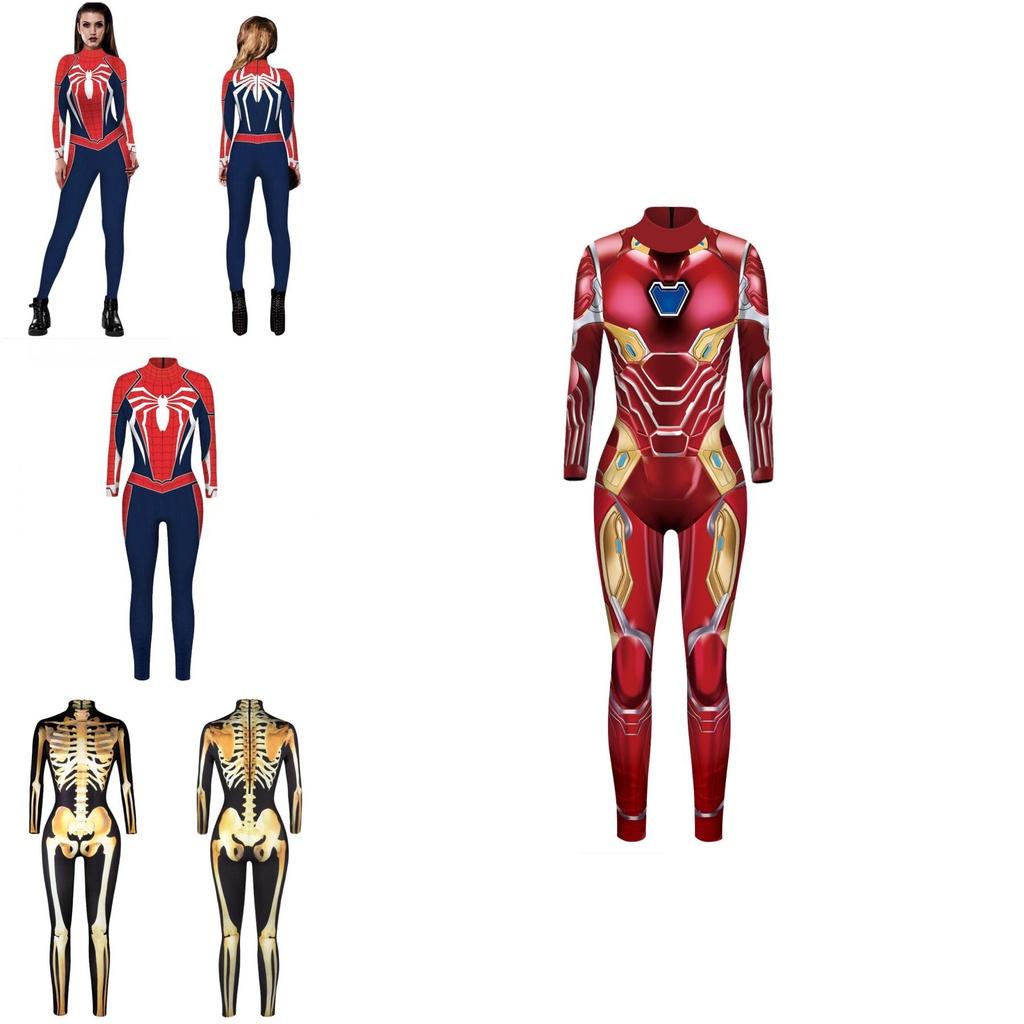 Seksowny kombinezon do cosplayu na Halloween Iron Man Harley Quinn Damski body