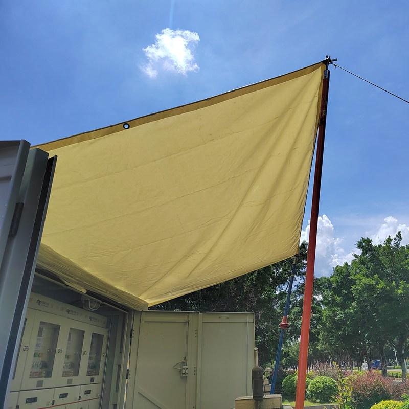 Beige PVC Tarpaulin Coated Banner Garden Rainproof Cloth Balcony Windproof Canopy Waterproof Sail Outdoor Protection Canvas