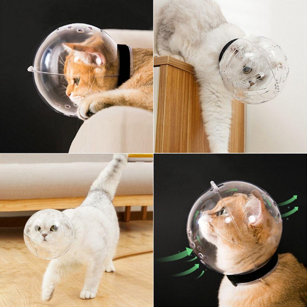 Beißschutz Atmungsaktiver Katzenmaulkorb Transparente Katzenkopfbedeckung Leichte Katzenraumhaube Haustierpflege