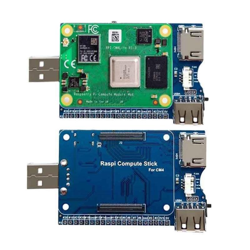 Base Board Designed for RPi Compute Module 4 Powerful Functions Small Size Body Expansion Board 20PIN GPIO Socket