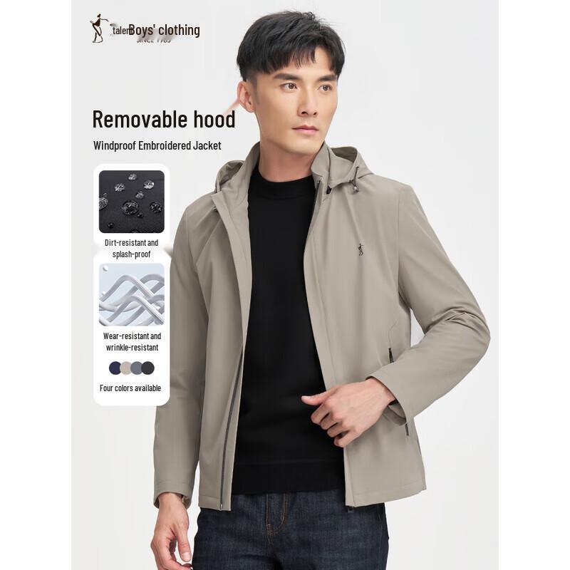 

TRiES Men s Business Casual Hooded Outdoor Jacket 4XL