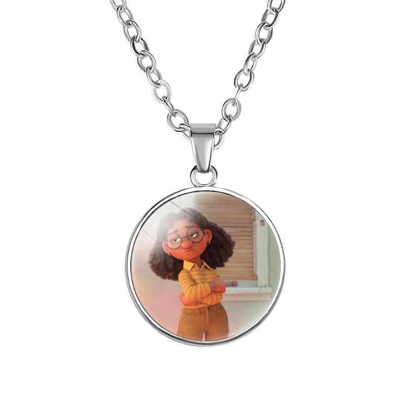 Adorable Turning Red Cartoon Character Pendant Kids Necklace Alloy Charm