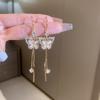 New Fashion Trend Unique Design Elegant Delicate Zircon Butterfly Tassel Earrings For Women Jewelry Wedding Party Premium Gifts