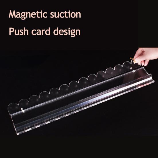 Clear Acrylic Mahjong Rack with Detachable Magnetic Pusher American Mah Jongg Tile Holder Push Ruler Mahjong Accessories
