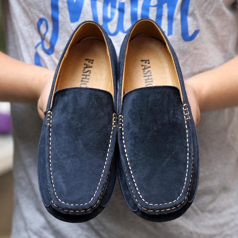 Men’s Moccasins Driving Shoes Comfort Flats Casual Slip On Plus Size Suede Shoes for Men Over Sized