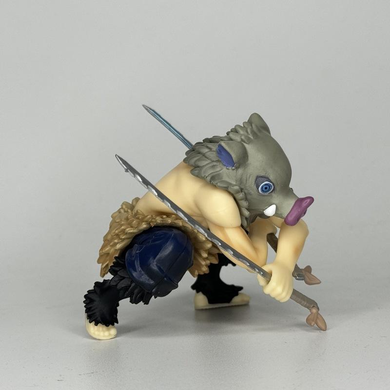 Anime Action Figure Demon Slayer Hashibira Inosuke Model Collectible Pvc Playthings Giyuu Kimetsu No Yaiba Statue Model Children Playthings