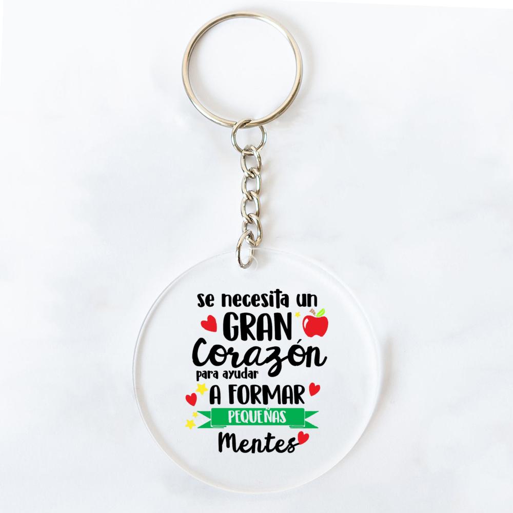 Нужно большое сердце, чтобы помогать формировать маленькие умы Испания Учитель Акриловый Брелок Спасибо Учитель Текстовый Брелок Лучший Подарок