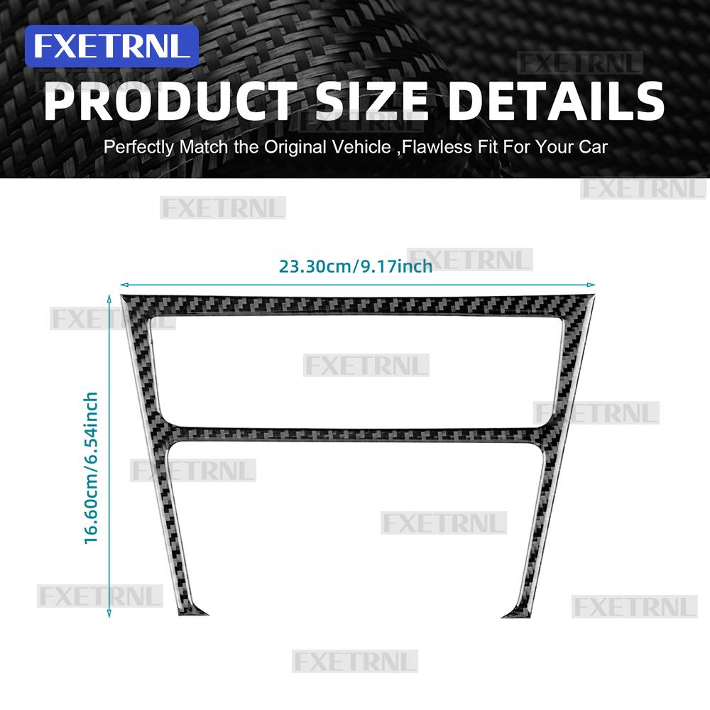 Real Soft Carbon Fiber Center Console AC Control Panel Frame Sticker for Volkswagen Polo 2018 2019 2020 2021-2026 Interior Trim