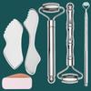Facial Roller Gua Sha Beauty Face Neck Massage Tool Stainless Steel Skin Tightening Face Lifting Beauty Care Massage Roller