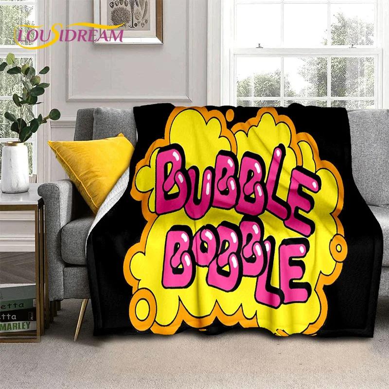 Cartoon Bubble Bobble Game Gamer 3D Blanket,Soft Throw Blanket for Home Bedroom Bed Sofa Picnic Travel Office Cover Blanket Kids