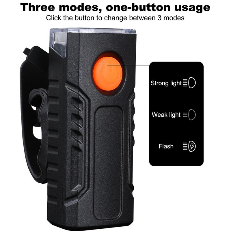 ABS Bicycles Front Headlight Waterproof Cycling Lights Built-in Battery Cycling Headlight Cycling Light Cycling Accessories