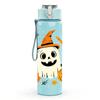 1PC Halloween Ghost Pumpkin Pattern 750ml Color Plastic Sports Water Bottle Leakproof Flip Straw Lid Suitable for Sports Office Home Use