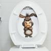 Angry Funny Donkey Toilet Seat Sticker Bathroom Decor Removable Waterproof Decal