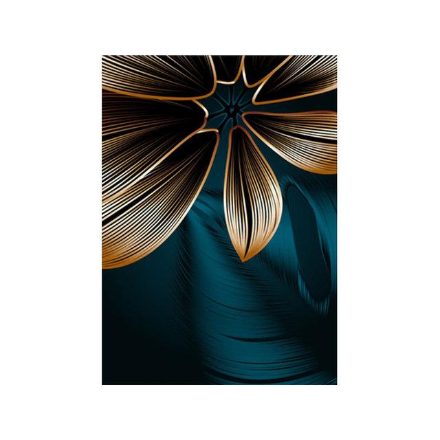 Moderne Goldene Blätter Grüne Pflanze Bild Poster Leinwand Druck Malerei Wand Kunst Gang Wohnzimmer Wohnkultur Cuadros Dekoration