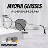 Modische Cat-Eye Vollrand Photochromatische Myopiebrille für Damen und Herren Stilvolle HD Blaulichtfilter Myopiebrille -3.5-4.0