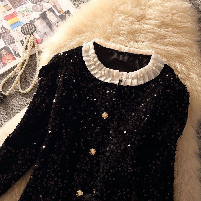 Elegant Women's Autumn-Winter 2025 Fragrant Wind Suit: Jacket & Skirt Two-Piece Set