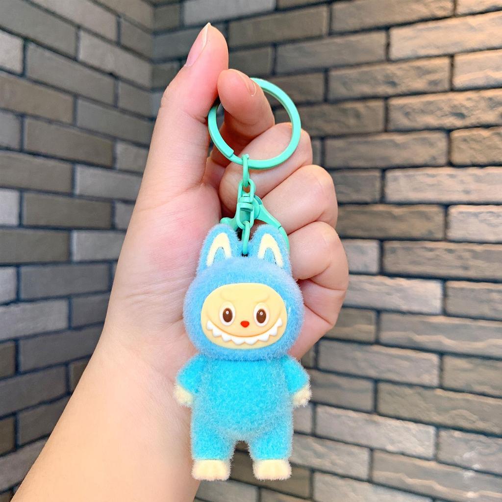 Kūrybingas animacinis drobės aksomo raktų pakabukas didelis porinis mielas kuprinės pakabukas lėlė dovana