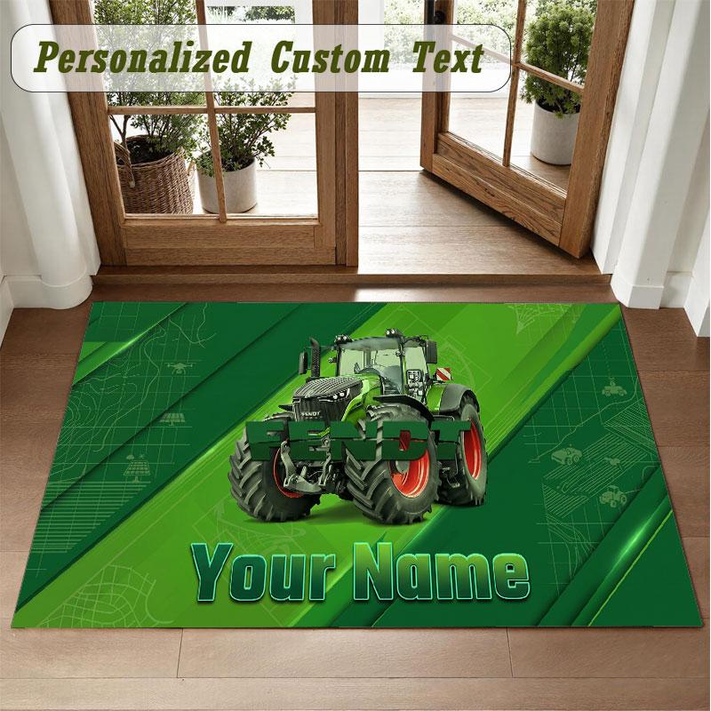 Crystal Velvet Square Rug Custom NameFendt Pattern Non Slip Home Floor Decor Rug