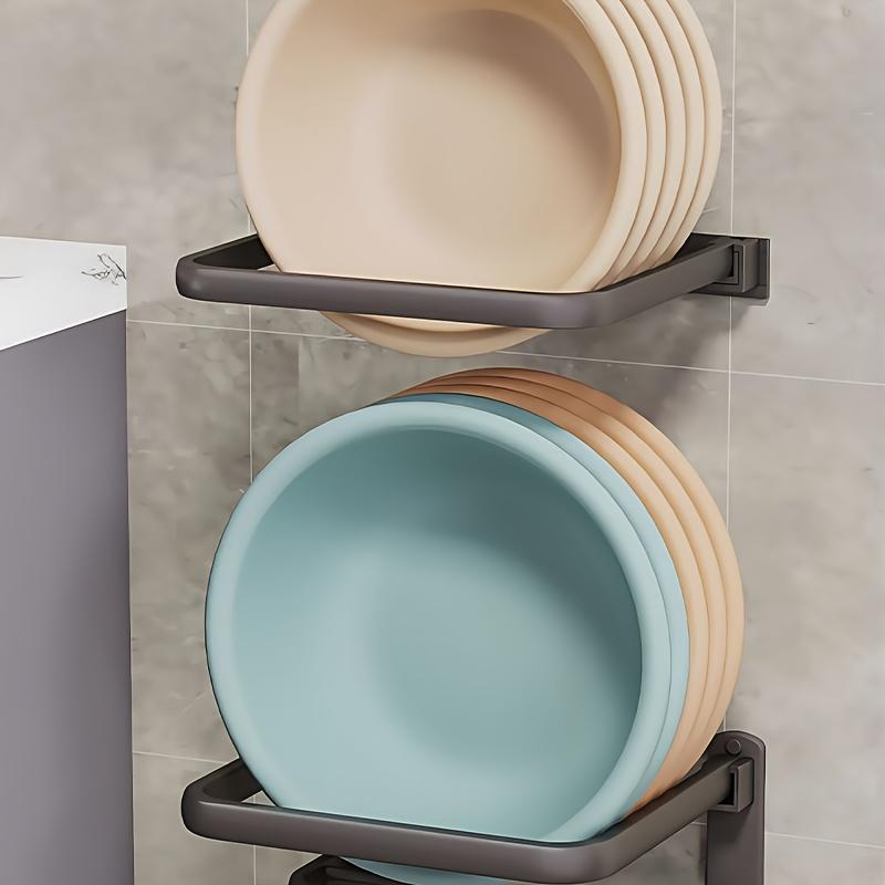 1 Piece Washbasin Storage Rack, No-Drill Bathroom Storage Rack, Foldable Storage, Suitable for Bathroom and Laundry Room