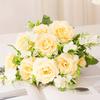 A Bouquet of Artificial Roses, Small Flowers, And Mini Roses for Indoor Decoration, Suitable for Living Room Ornaments Wedding Decorations