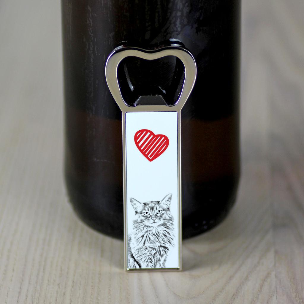 Somali – Bottle opener with a cat, personalized fridge opener | Art-Dog