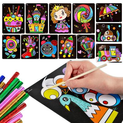 Magical Painting Art Stickers Painting Handmade DIY Transfer Sticker Cartoon Colorful Birthday Gifts Reward for Students TMZ