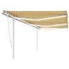VidaXL Manual Retractable Awning with LED Terrace Awning Balcony Awning Garden Patio Outdoor Window Shading 3070083
