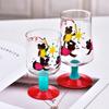Cute Hand Drawn Glass Goblet, Cartoon Dog Juice Red Wine Glasses, Japanese Retro Painted Household Water Cup, Bar Accessories