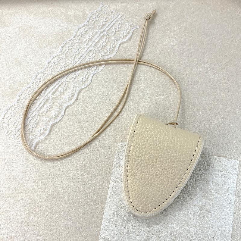 Korean Trendy Eyeglasses Storage Bag Lanyard Magnetic Portable Pu Leather Case Cover Sunglasses Key Case Reading Glasses Bag