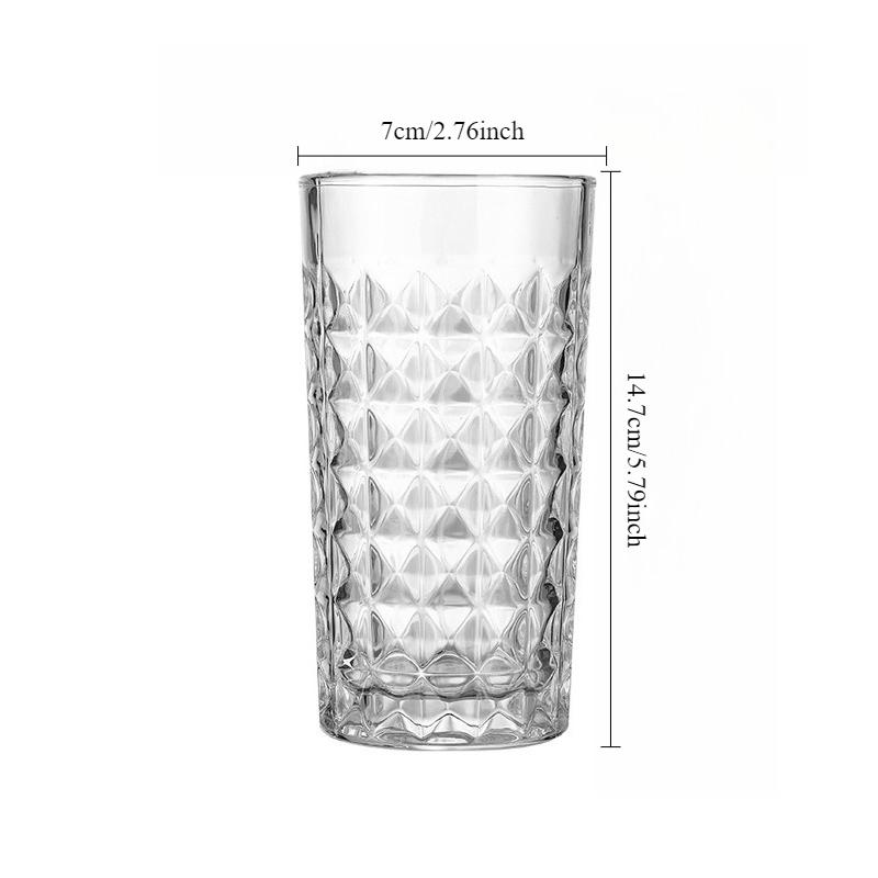 300ml/330ml Modern Diamond Relief Wine Glass Diamond Relief Glass Cup Exquisite Whiskey Glass Personalized Whisky Glasses Glass