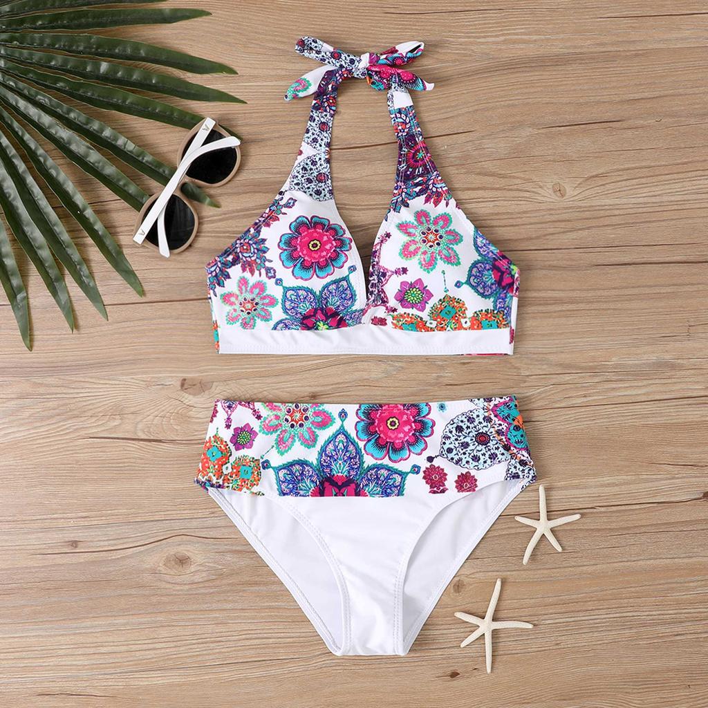 Plus Size Kvinner Mote Sexy Rundhals One Piece Bikini Set Slim The Sky Is Full of Stars Print Badedrakter