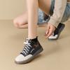 Fashion 2025 Fashion Women Boots Genuine Leather White Ankle Boots Female Casual Sneakers Plus Size Soft Bottom High Top Women's Shoes
