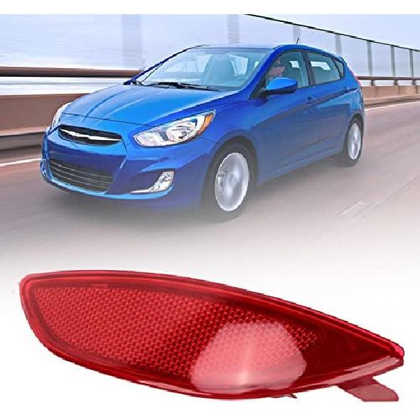 Rear Bumper Night Reflector Rear Bumper Reflector Red Warning Shock Resistant Replacement for Accent LE SE (Right 924061R000)