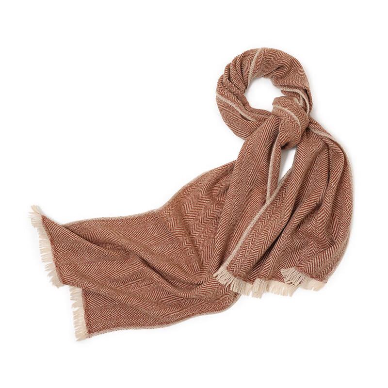 G·TENNA NXC338 Unisex Herringbone Cashmere Scarf