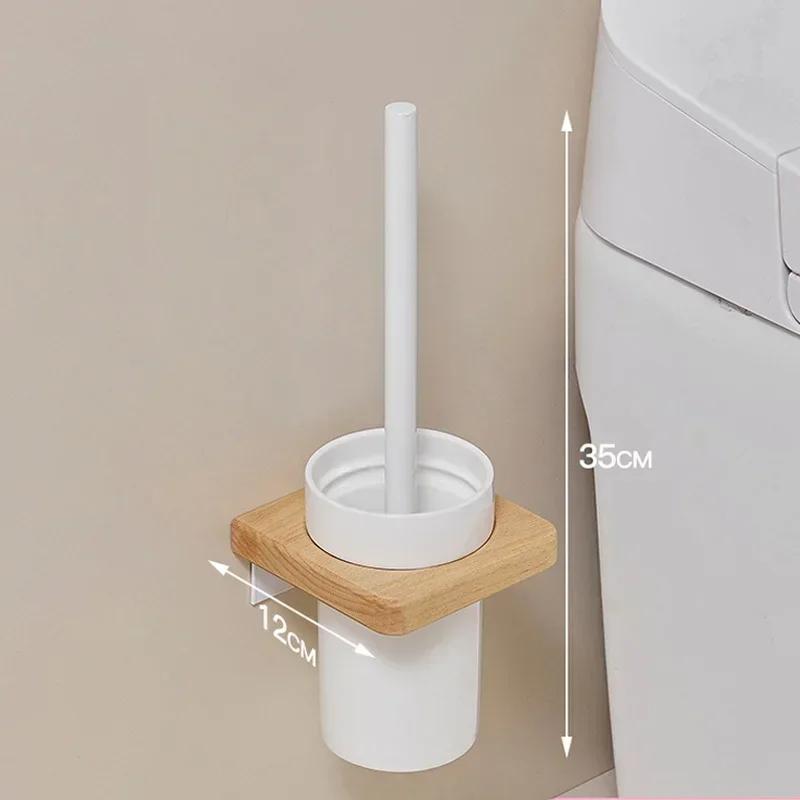 Bathroom Pendant Towel Holder Shower Rack Solid Wood Bathroom Shelf Shampoo Shower Gel Corner Holder Towel Bar Mobile Phone Rack