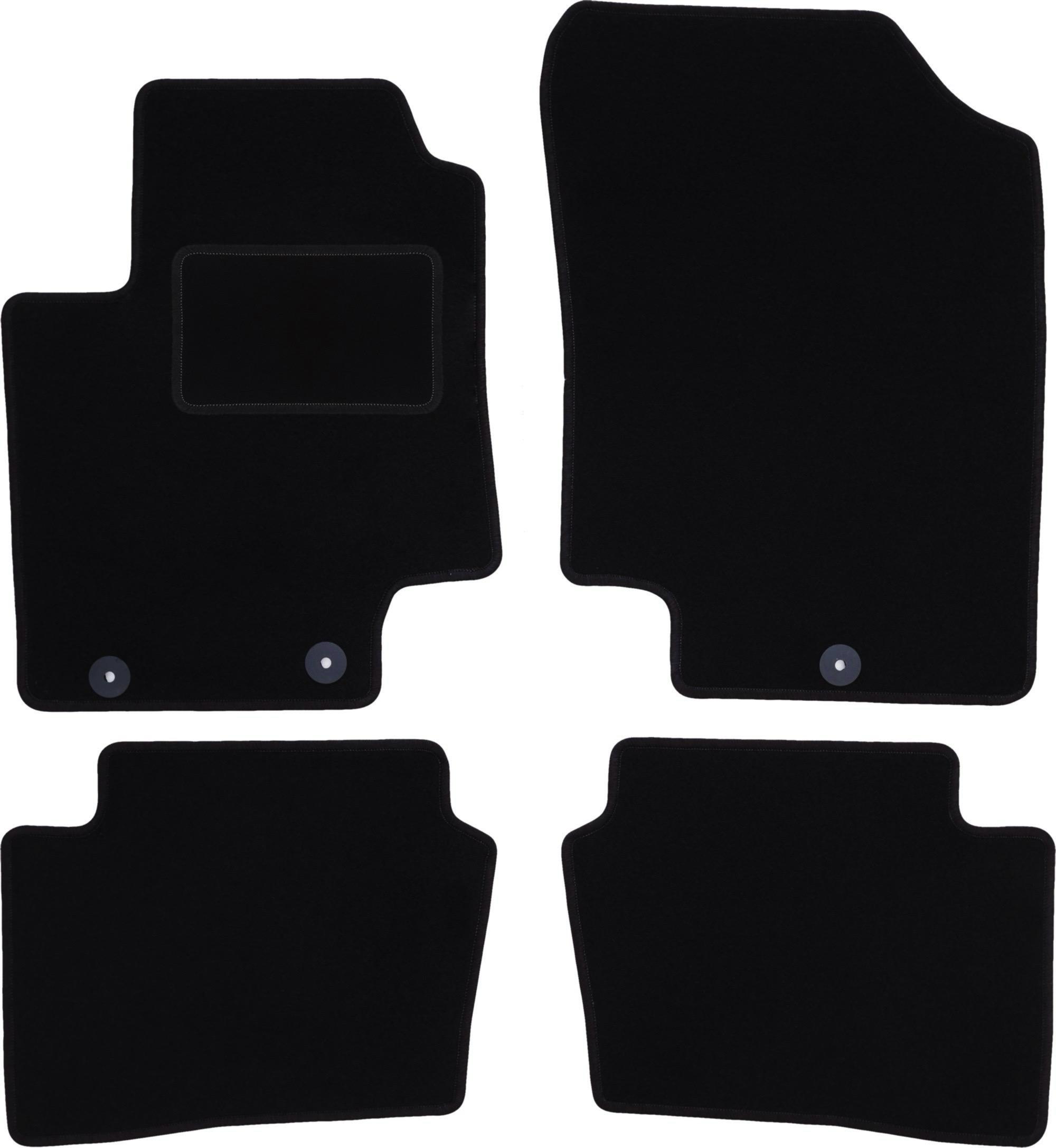 Zwarte velours vloermatten voor: Hyundai i20 I hatchback (2008-2014)